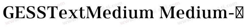 GESSTextMedium Medium字体转换